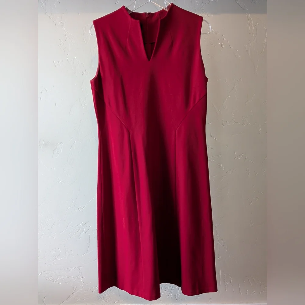 Lafayette 148 New York Crimson Midi Dress - Picture 1 of 6